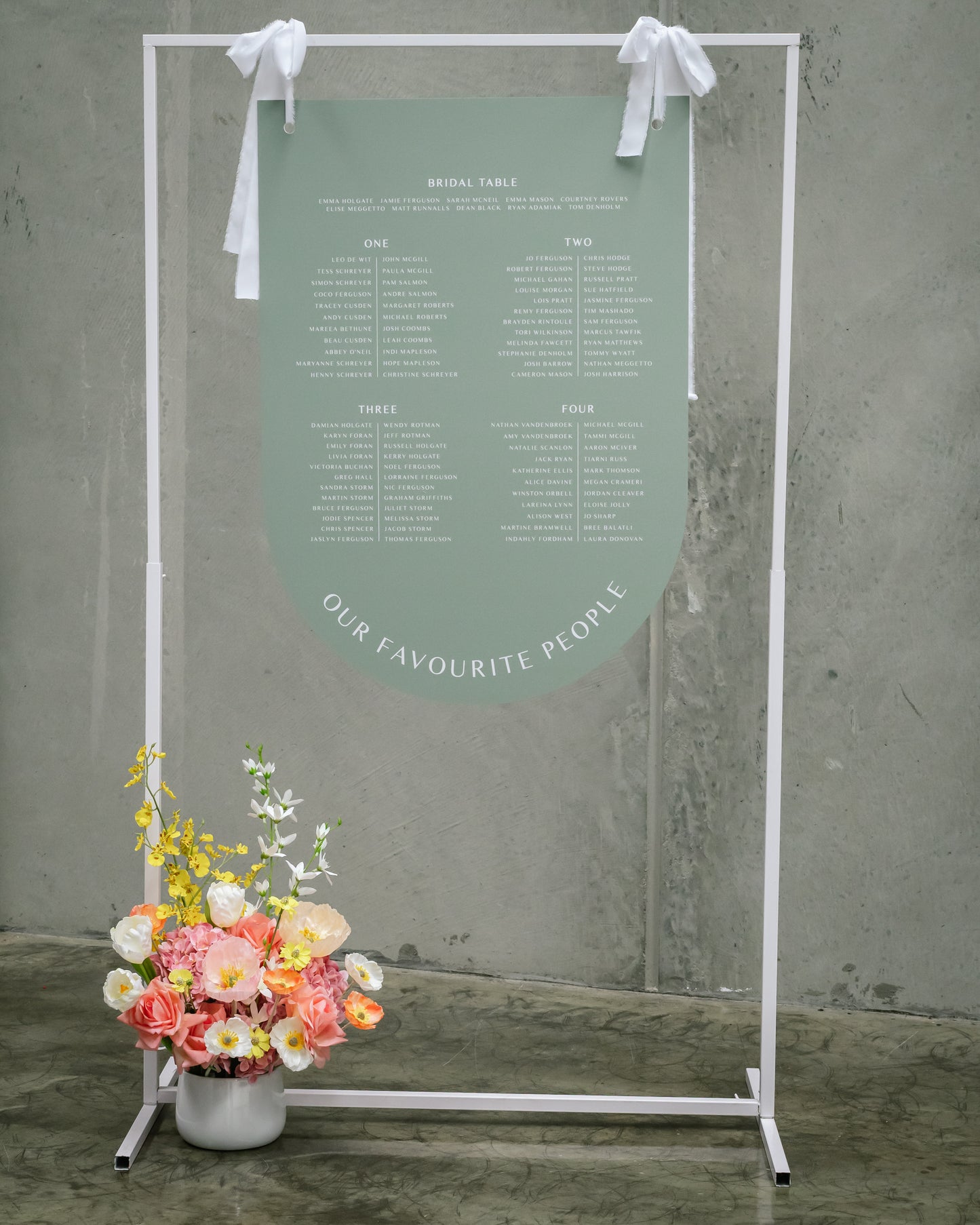 Garden Florals - Welcome Sign & Seating Chart Flowers