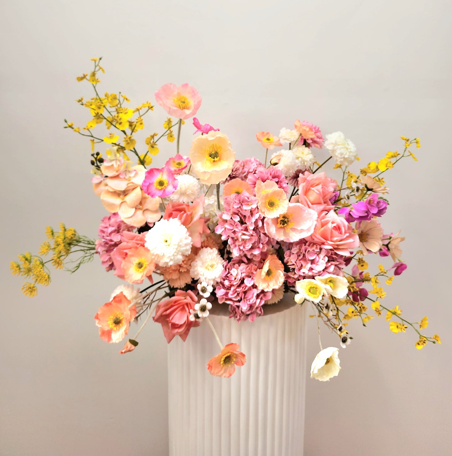 Blooming Beautiful Plinth Arrangement