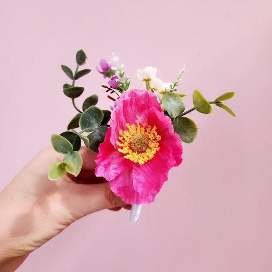 Poppy Love Buttonhole